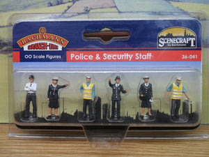 BACHMANN SCENECRAFT 36-041 OO POLICE & SECURITY STAFF - (PRICE INCLUDES DELIVERY)