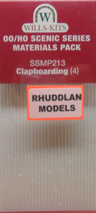 WILLS SSMP213 OO/1:76 CLAPBOARDING (4) - (PRICE INCLUDES DELIVERY)