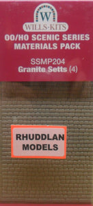 WILLS SSMP204 OO/1:76 GRANITE SETTS (4) - (PRICE INCLUDES DELIVERY)