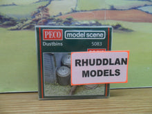 Load image into Gallery viewer, PECO MODEL SCENE 5083 OO/1:76 DUSTBINS - (PRICE INCLUDES DELIVERY)