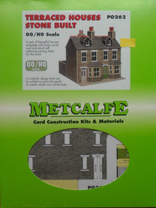 METCALFE PO262 OO/1:76 TERRACED HOUSES  STONE - (PRICE INCLUDES DELIVERY)