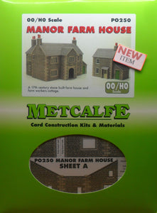 METCALFE PO250 OO/1.76 MANOR FARM HOUSE - (PRICE INCLUDES DELIVERY)