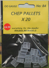 Load image into Gallery viewer, New No.84 OO gauge chep pallets x20 unpainted.