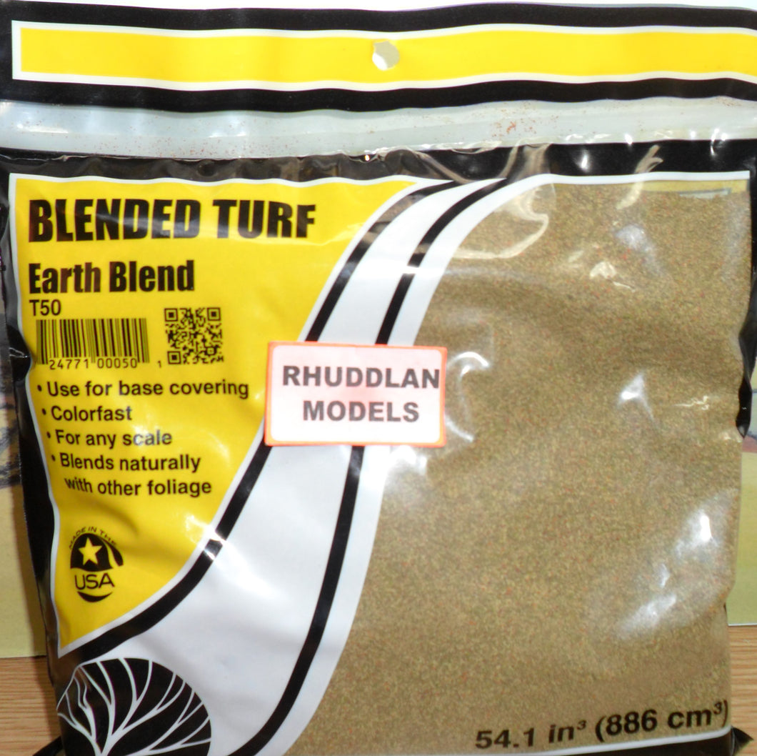 WOODLANDS SCENICS T50 BLENDED TURF EARTH BLEND - (PRICE INCLUDES DELIVERY)