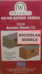WILLS SS58 OO/1:76 GARDEN SHEDS - (PRICE INCLUDES DELIVERY)