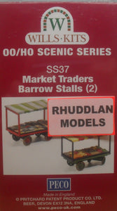 WILLS SS37 OO/1:76 MARKET TRADERS BARROW STALLS - (PRICE INCLUDES DELIVERY)