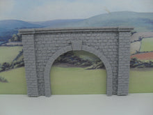 Load image into Gallery viewer, New No.2 N gauge double tunnel entrance unpainted.