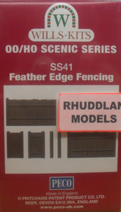 WILLS SS41 OO/1:76 FEATHER EDGE FENCING - (PRICE INCLUDES DELIVERY)