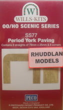 Load image into Gallery viewer, WILLS SS77 OO/1:76 PERIOD YORK PAVING - (PRICE INCLUDES DELIVERY)