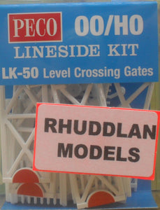 PECO LK-50 OO/1:76 LEVEL CROSSING GATES - (PRICE INCLUDES DELIVERY)