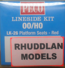 Load image into Gallery viewer, PECO LK-26 OO/1:76 PLATFORM SEATS-RED - (PRICE INCLUDES DELIVERY)