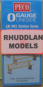 PECO LK-761 O/1:48 STATION SEATS GWR "SHIRTBUTTON" TYPE - (PRICE INCLUDES DELIVERY)