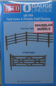 PECO LK-743 O/1:48 FIELD GATES & FLEXIBLE FIELD FENCING - (PRICE INCLUDES DELIVERY)