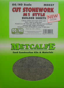 METCALFE M0057 OO/1.76 CUT STONEWORK M1 STYLE - (PRICE INCLUDES DELIVERY)
