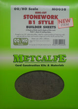 Load image into Gallery viewer, METCALFE M0058 OO/1.76 SEMI-CUT STONEWORK B1 STYLE - (PRICE INCLUDES DELIVERY)