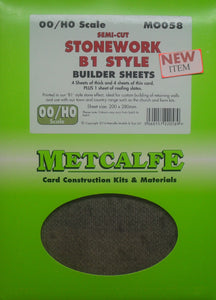 METCALFE M0058 OO/1.76 SEMI-CUT STONEWORK B1 STYLE - (PRICE INCLUDES DELIVERY)
