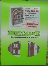 Load image into Gallery viewer, METCALFE PN974 N GAUGE NO7. HIGH ST. LOW RELIEF SHOP FRONT (PRICE INCLUDES DELIVERY)
