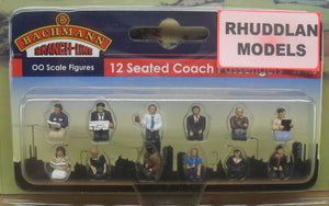 BACHMANN SCENECRAFT 36-408 OO 12 SEATED COACH PASSENGERS - (PRICE INCLUDES DELIVERY)