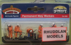 BACHMANN SCENECRAFT 36-050 OO PERMANENT WAY WORKERS - (PRICE INCLUDES DELIVERY)