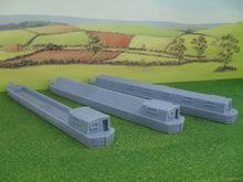 Load image into Gallery viewer, New No.56 OO gauge SET OF 3 NARROW BOATS unpainted.