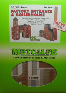 METCALFE PO284 OO/1:76 FACTORY ENTRANCE AND BOILERHOUSE - (PRICE INCLUDES DELIVERY)