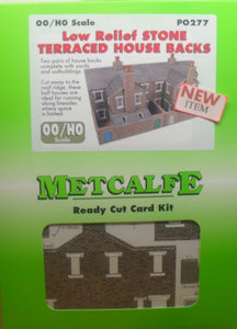 METCALFE PO277 OO/1:76 STONE TERRACED HOUSE BACKS LOW RELIEF - (PRICE INCLUDES DELIVERY)