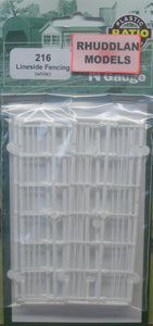 RATIO 216 N GAUGE LINESIDE FENCING (WHITE) - (PRICE INCLUDES DELIVERY)