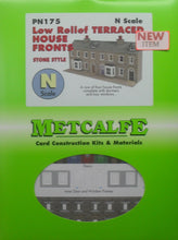 Load image into Gallery viewer, METCALFE PN175 N GAUGE LOW RELIEF TERRACED HOUSE FRONTS STONE STYLE - (PRICE INCLUDES DELIVERY)