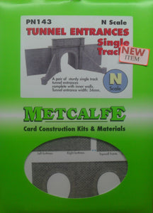 METCALFE PN143 N GAUGE TUNNEL ENTRANCES SINGLE TRACK - (PRICE INCLUDES DELIVERY)