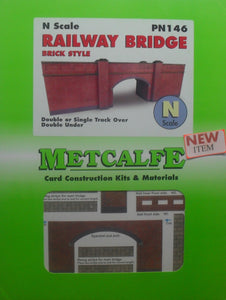 METCALFE PN146 N GAUGE RAILWAY BRIDGE BRICK STYLE - (PRICE INCLUDES DELIVERY)