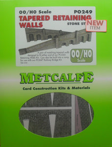 METCALFE PO249 OO/1.76 TAPERED RETAINING WALLS STONE STYLE - (PRICE INCLUDES DELIVERY)