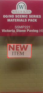 WILLS SSMP221 OO/1:76 VICTORIA STONE PAVING (4) - (PRICE INCLUDES DELIVERY)