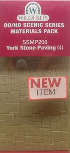 WILLS SSMP208 OO/1:76 YORK STONE PAVING (4) - (PRICE INCLUDES DELIVERY)