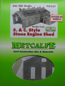 METCALFE PO337 OO/1.76 S.& C. STYLE STONE ENGINE SHED - (PRICE INCLUDES DELIVERY)