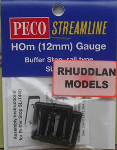 PECO STREAMLINE SL-1440 HOm GAUGE BUFFER STOP RAIL TYPE - (PRICE INCLUDES DELIVERY)