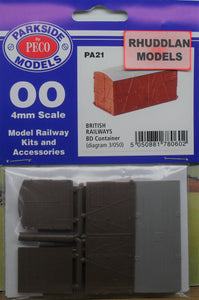 PARKSIDE MODELS PA21 OO/1.76 BRITISH RAILWAYS BD CONTAINER - (PRICE INCLUDES DELIVERY)