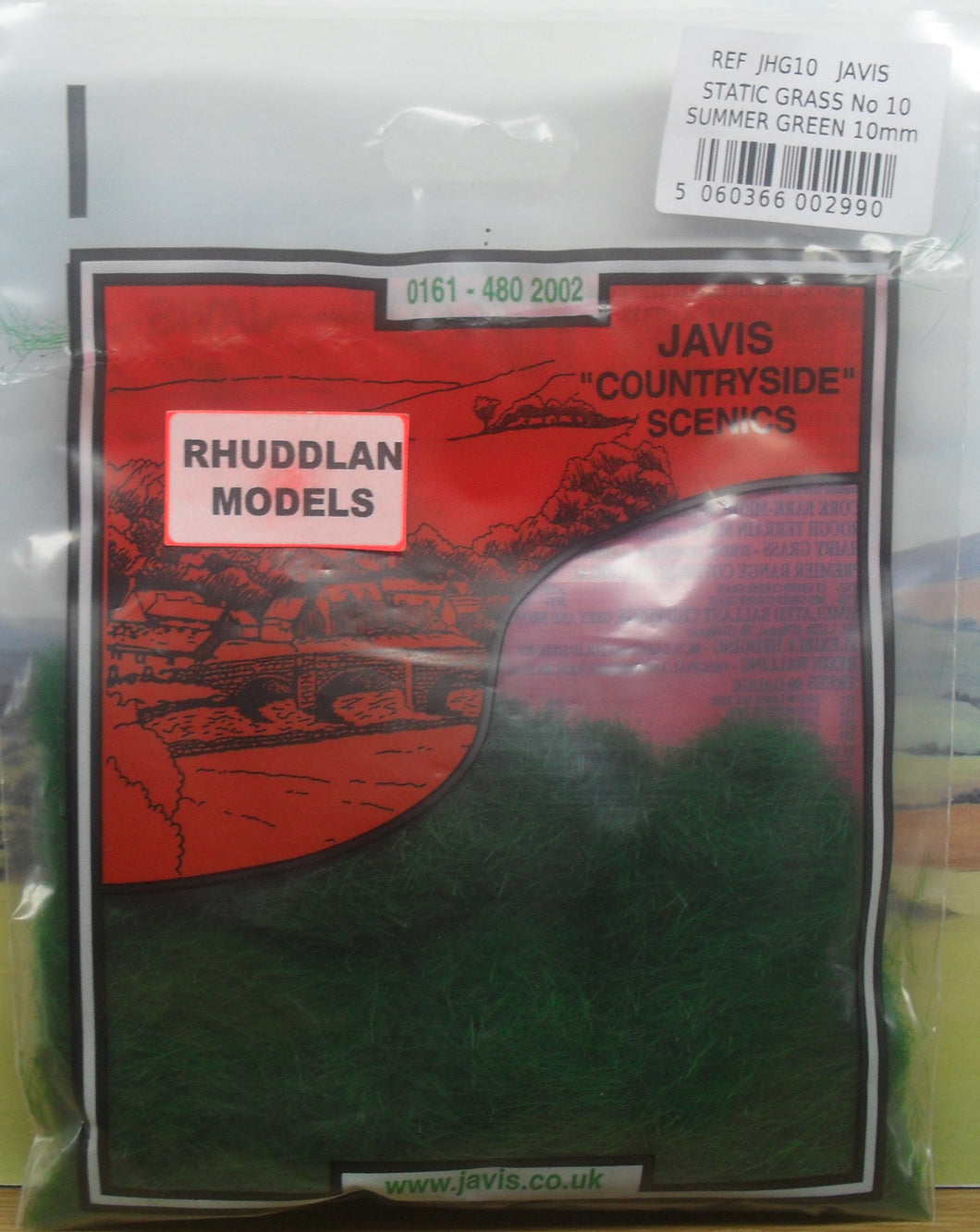 JAVIS REF JHG10 STATIC GRASS NO.10 SUMMER GREEN 10MM - (PRICE INCLUDES DELIVERY)