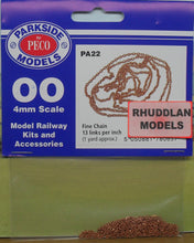 Load image into Gallery viewer, PARKSIDE MODELS PA22 OO/1.76 FINE CHAIN 13 LINKS PER INCH - (PRICE INCLUDES DELIVERY)