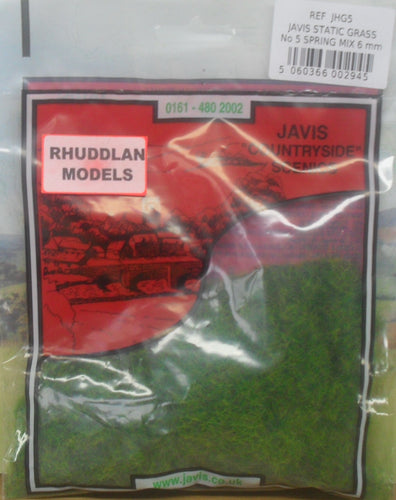 JAVIS REF JHG5 STATIC GRASS NO.5 SPIRING MIX 6MM - (PRICE INCLUDES DELIVERY)