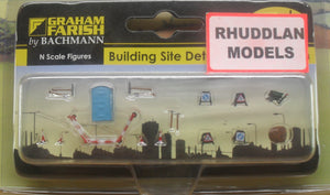 GRAHAM FARISH 379-308 N GAUGE BUILDING SITE DETAILS & TOOLS - (PRICE INCLUDES DELIVERY)