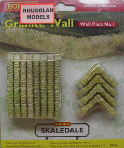 HORNBY SKALEDALE R8526 OO/1.76 WALL PACK NO.1 GRANITE WALL - (PRICE INCLUDES DELIVERY)