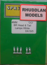 Load image into Gallery viewer, SPRINGSIDE MODELS SPDA19 OO/1.76 BR HEAD &amp; TAIL LAMPS (5) - (PRICE INCLUDES DELIVERY)