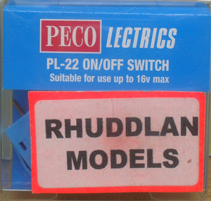 PECO LECTRICS PL-22 ON/OFF SWITCH - (PRICE INCLUDES DELIVERY)
