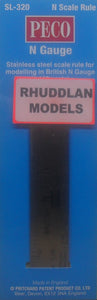 PECO SL-320 N GAUGE STAINLESS STEEL SCALE RULE - (PRICE INCLUDES DELIVERY)