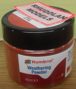 HUMBROL WEATHERING POWDER  AV0016 IRON OXIDE - (PRICE INCLUDES DELIVERY)