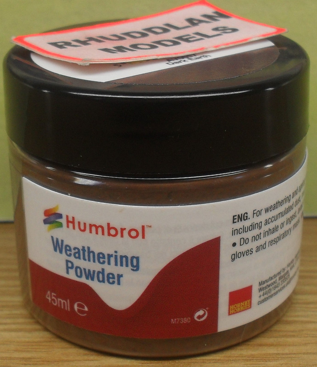 HUMBROL WEATHERING POWDER AV0017 DARK EARTH - (PRICE INCLIDES DELIVERY)