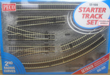 Load image into Gallery viewer, PECO ST-100 OO/1:76 STARTER TRACK SET 2ND RADIUS CURVES - (PRICE INCLUDES DELIVERY)