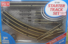 Load image into Gallery viewer, PECO ST-101 OO/1:76 STARTER TRACK SET 3RD RADIUS CURVES - (PRICE INCLUDES DELIVERY)