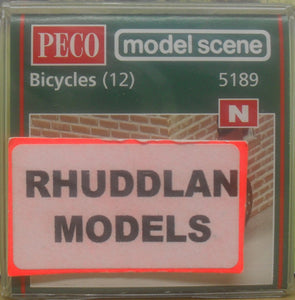 MODEL SCENE ACCESSORIES NO.5189 N GAUGE BICYCLES (12) - (PRICE INCLUDES DELIVERY)