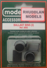 Load image into Gallery viewer, MODEL SCENE ACCESSORIES NO.5002 OO/1:76 LEVEL BALLEST BINS (3) - (PRICE INCLUDES DELIVERY)